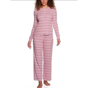 LOFT Henley multicolor Long-Sleeve Pajama Set